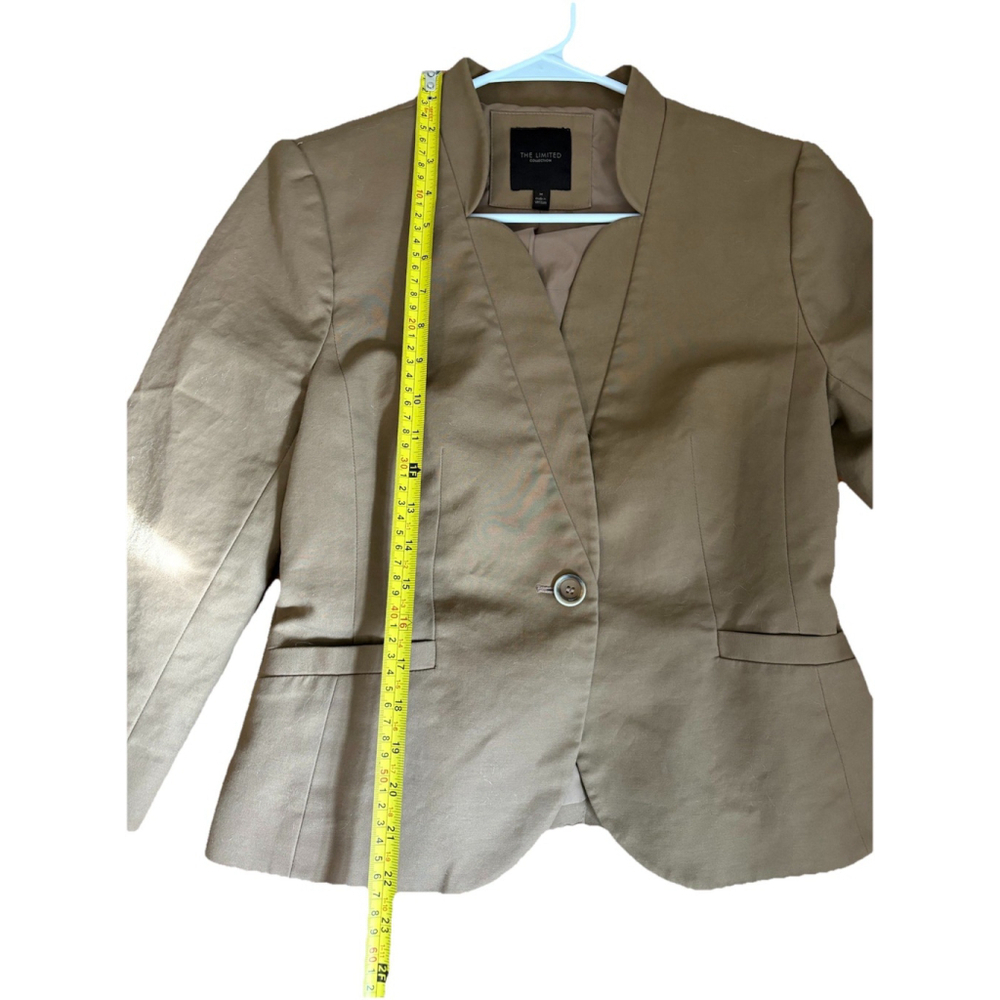 THE LIMITED Collection Y2K Early 2000s Blazer Tan Medium - Picture 5 of 10